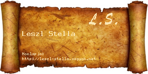 Leszl Stella névjegykártya