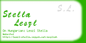 stella leszl business card